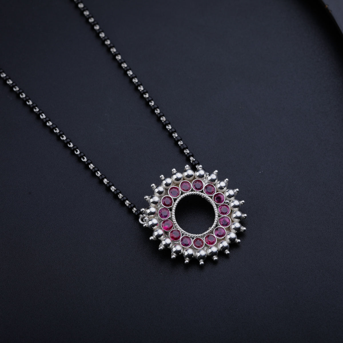 Karwar Chakra Pink Pendant Mangalsutra