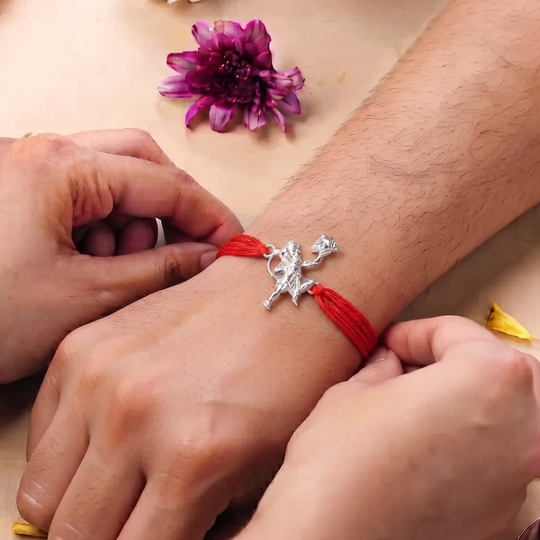 Hanuman Silver Rakhi (Project Handmade)