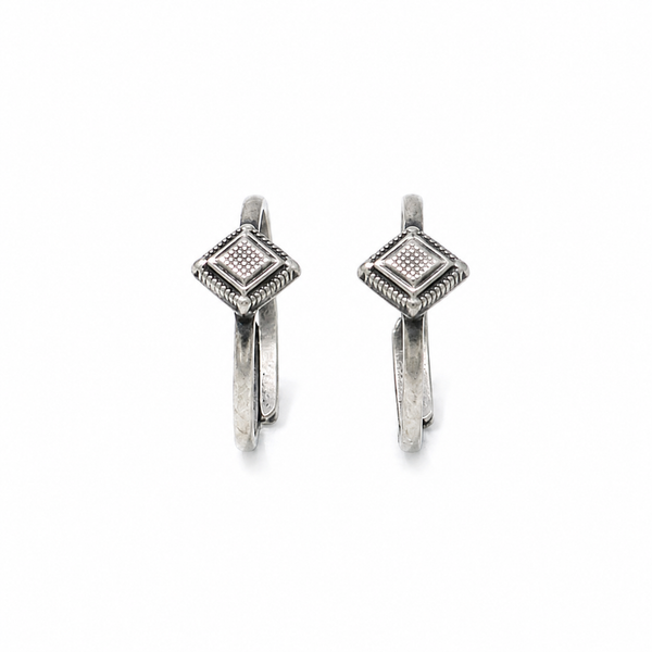 Silver Adjustable Toe ring (Double Diamond)