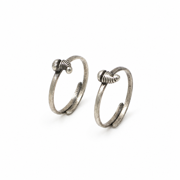 Silver Adjustable Toe ring (Koyari)