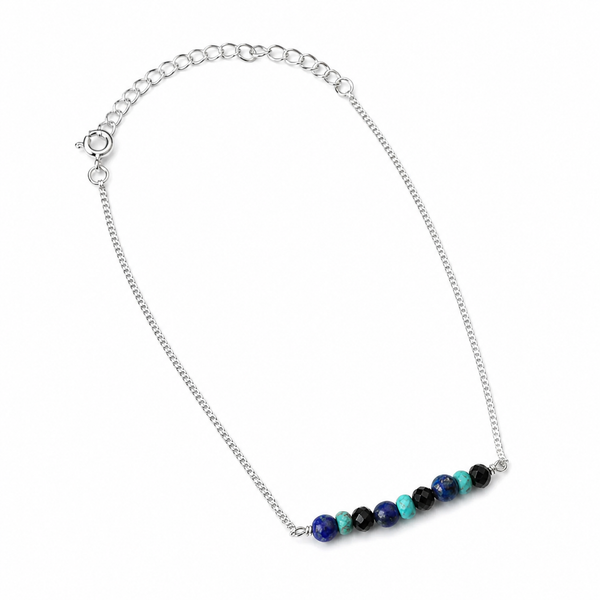 Silver Chain Evil Eye Anklet