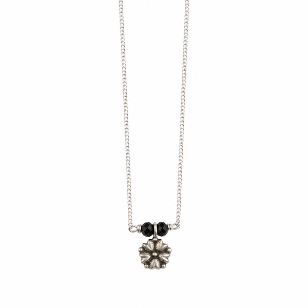 Silver Mangalsutra with black beads