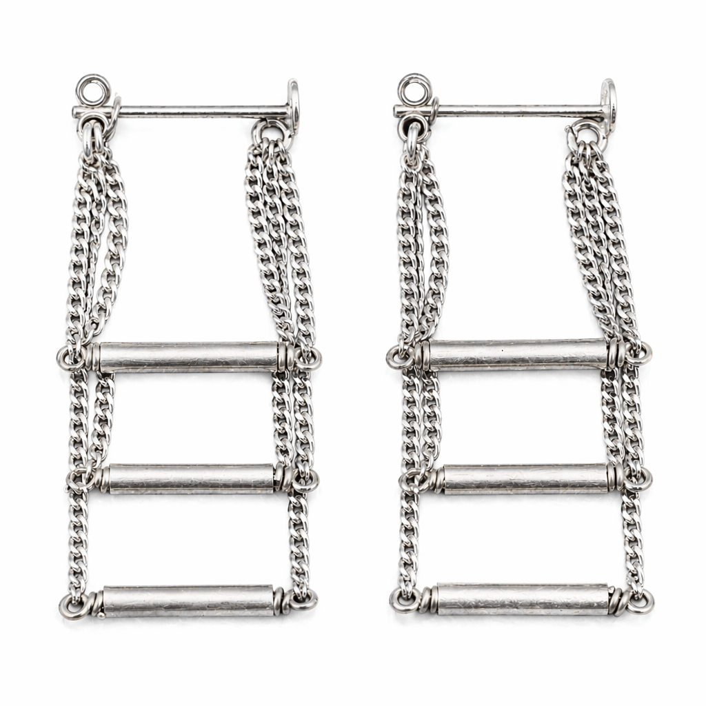 Silver layered chain earrings for jewelry accessories