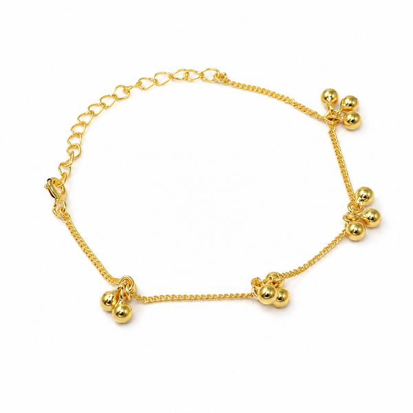 Silver Ghungroo Bunch Bracelet |  92.5 Silver | 22K Gold Plated