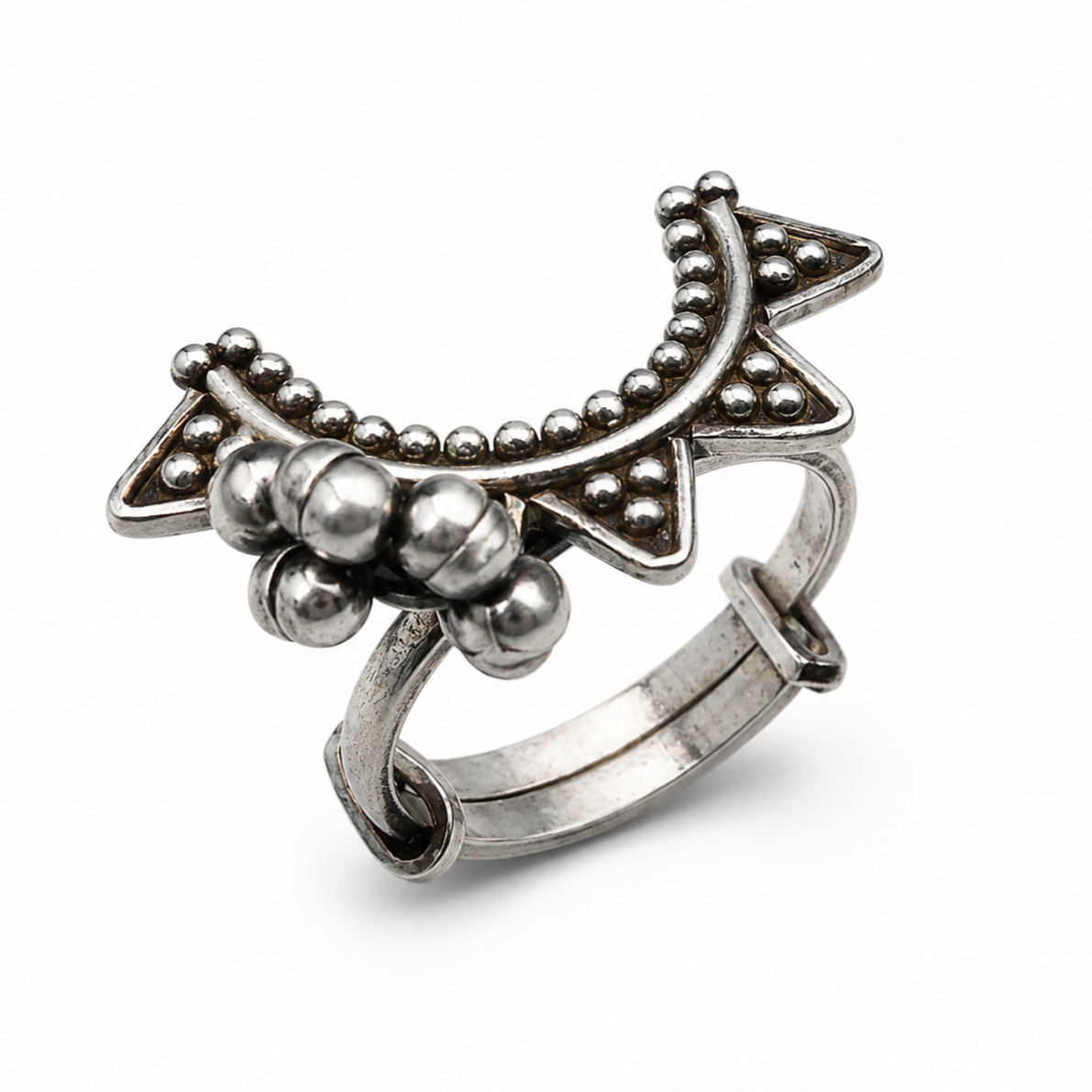 Silver Ghungroo Ring