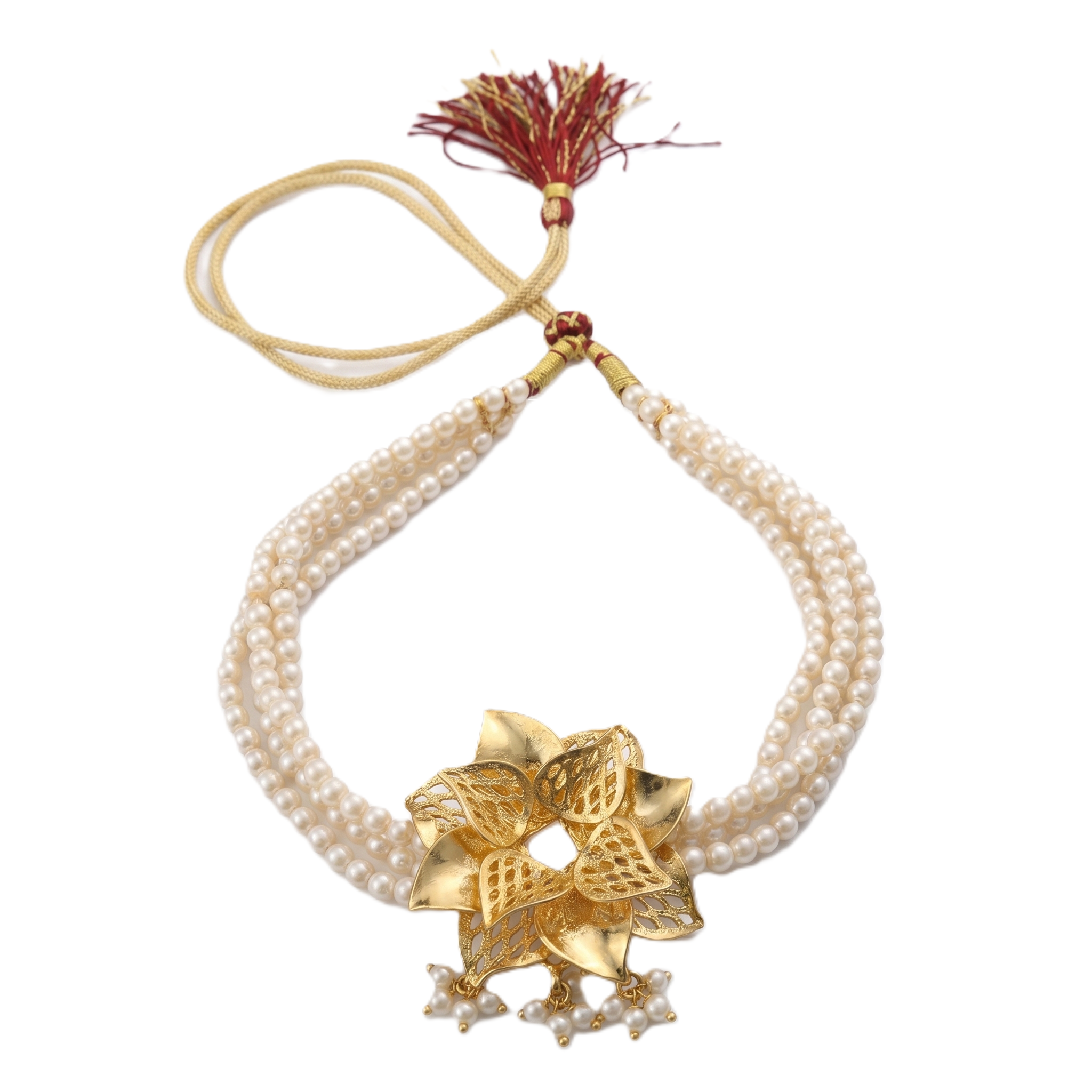 Silver Godavari Necklace |  92.5 Silver | 22K Gold Plated