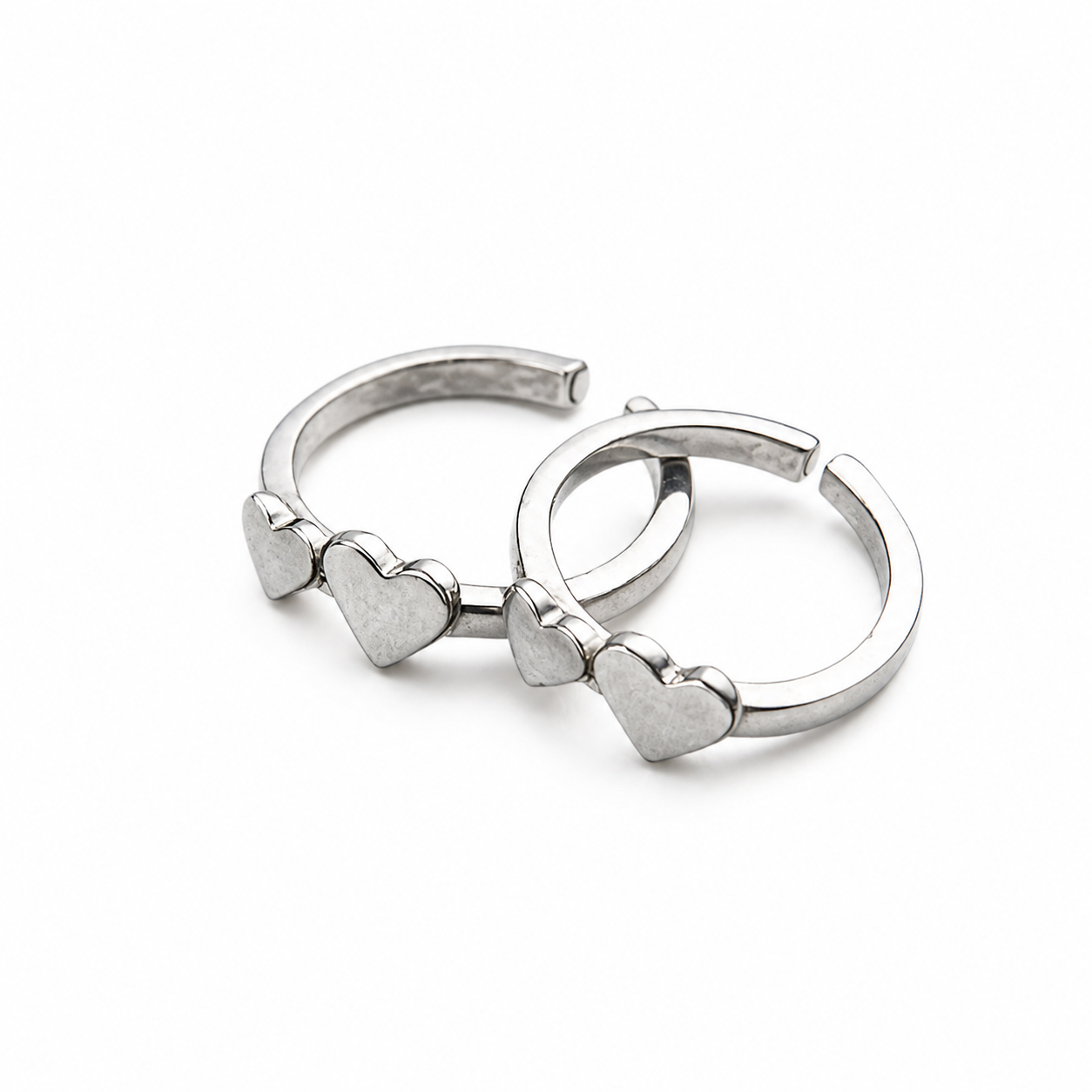 Silver Heart Motif Toering