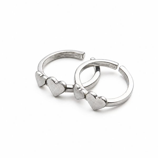 Silver Heart Motif Toering