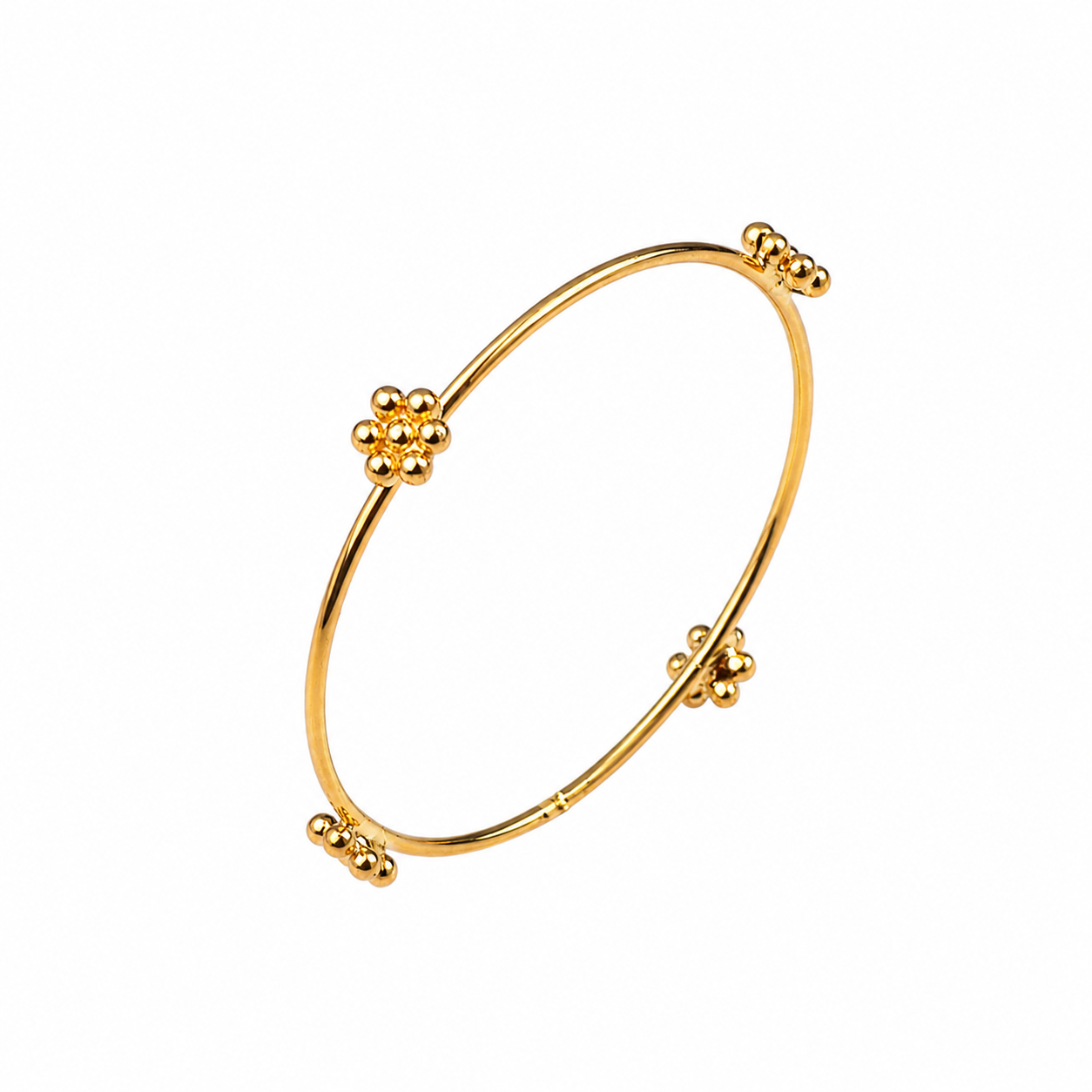Silver Kudi Bangle Gold Plated