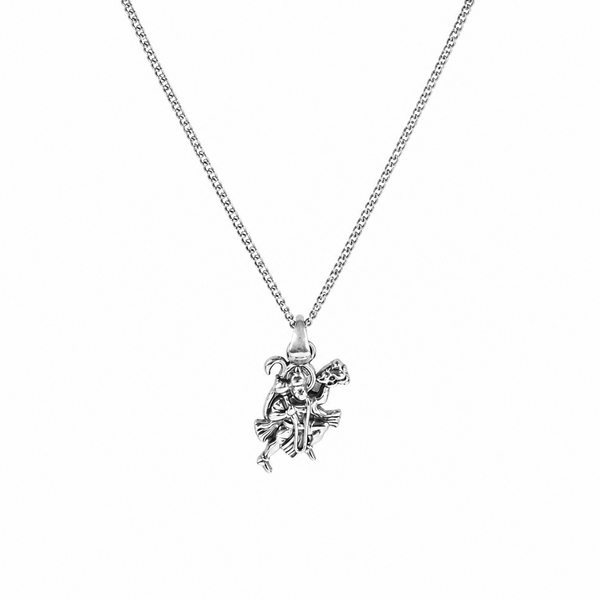 Silver Maruti Pendant Necklace