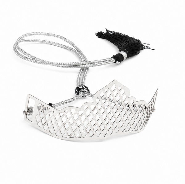 Silver Mesh Filigree Mukut