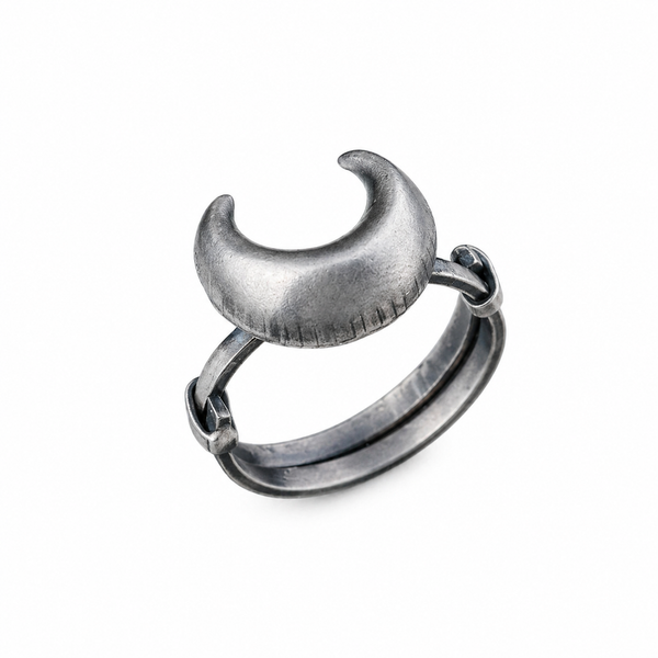 Silver Moon Ring