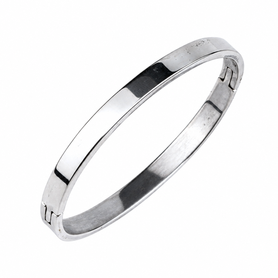 Silver Openable Plain Bracelet
