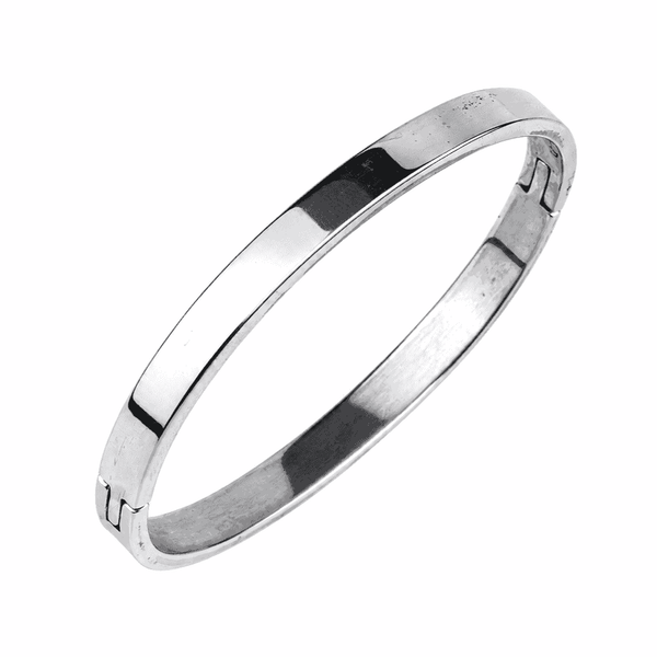 Silver Openable Plain Bracelet