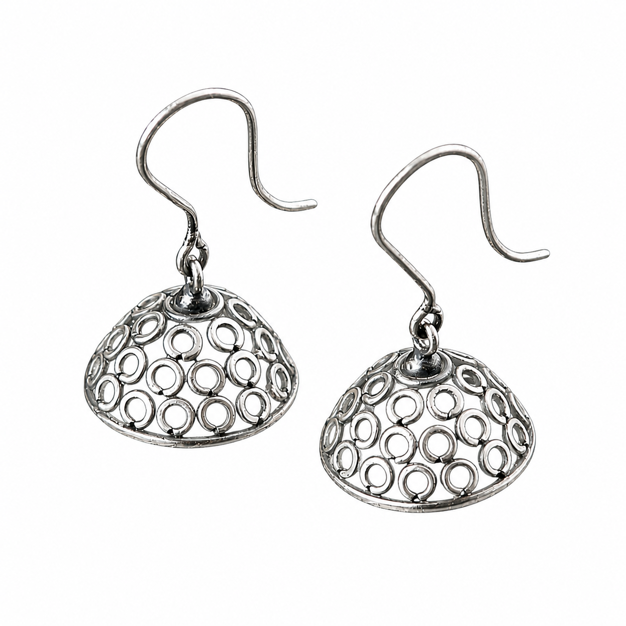 Silver Oxidized Jhumki