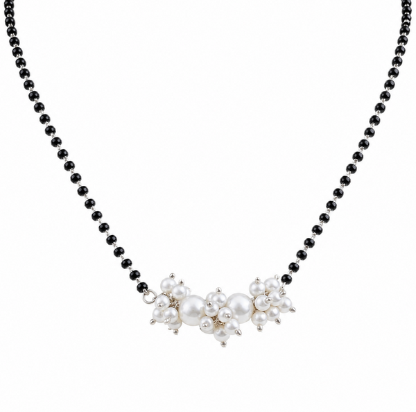 Silver Pearl Bunch Mangalsutra