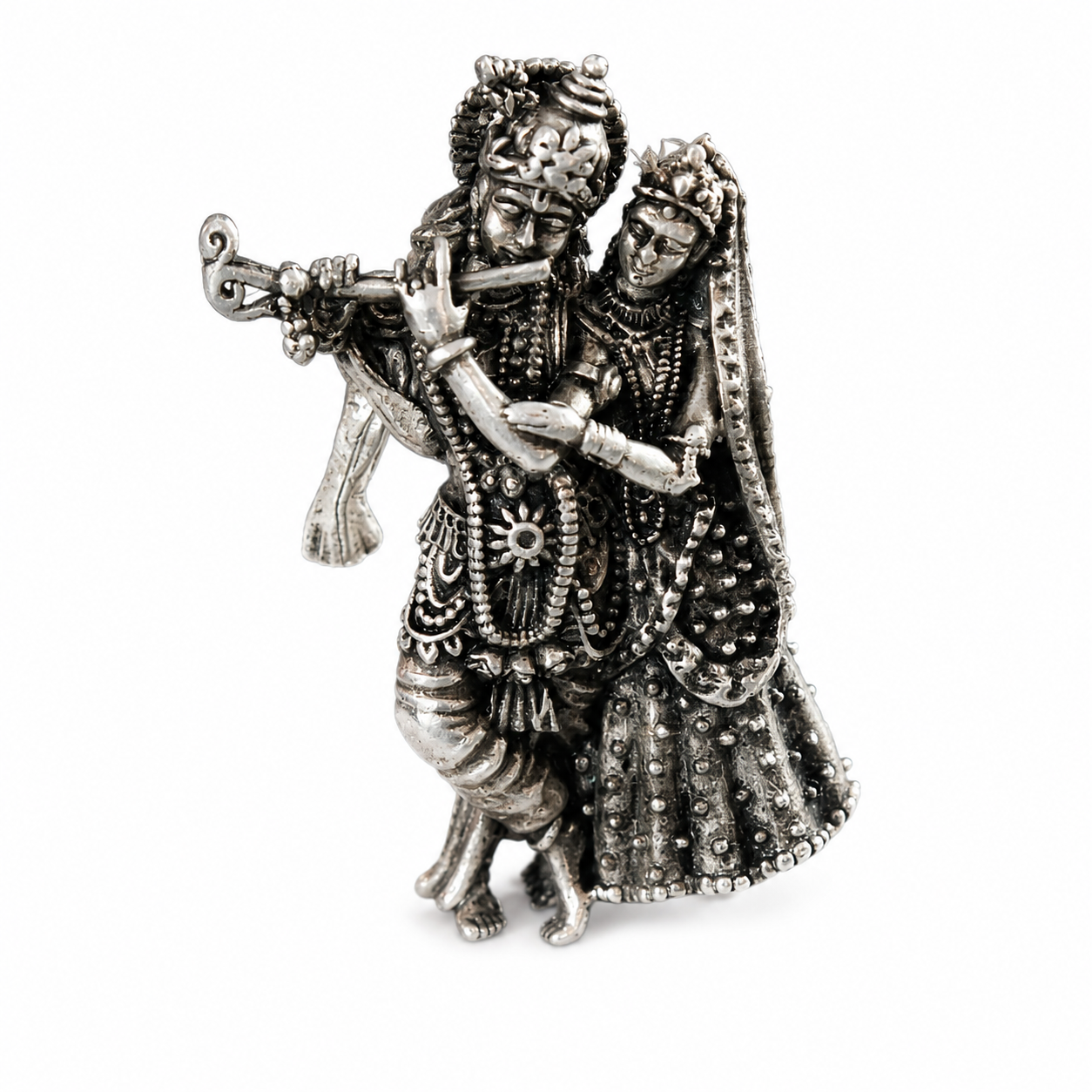 Silver Radha Krishna Idol