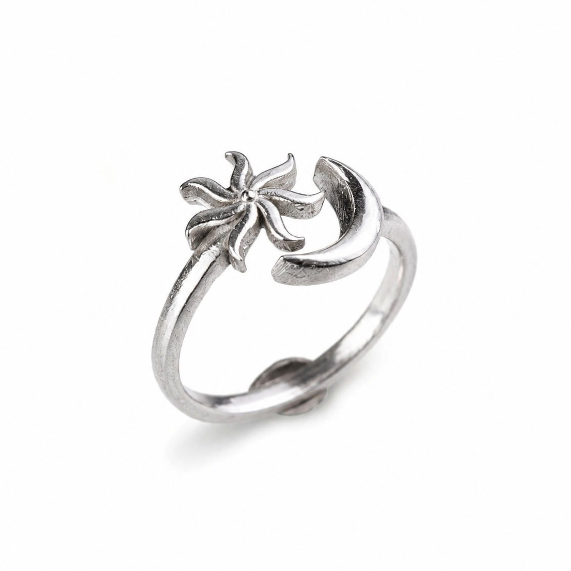 Silver Ring - Sun & Moon