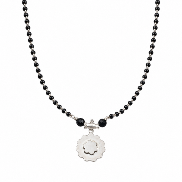 Silver Saaj motif Mangalsutra