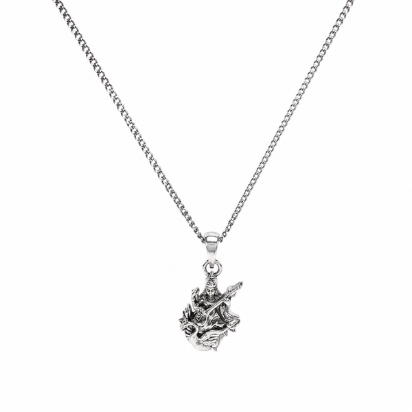 Silver Saraswati Pendant