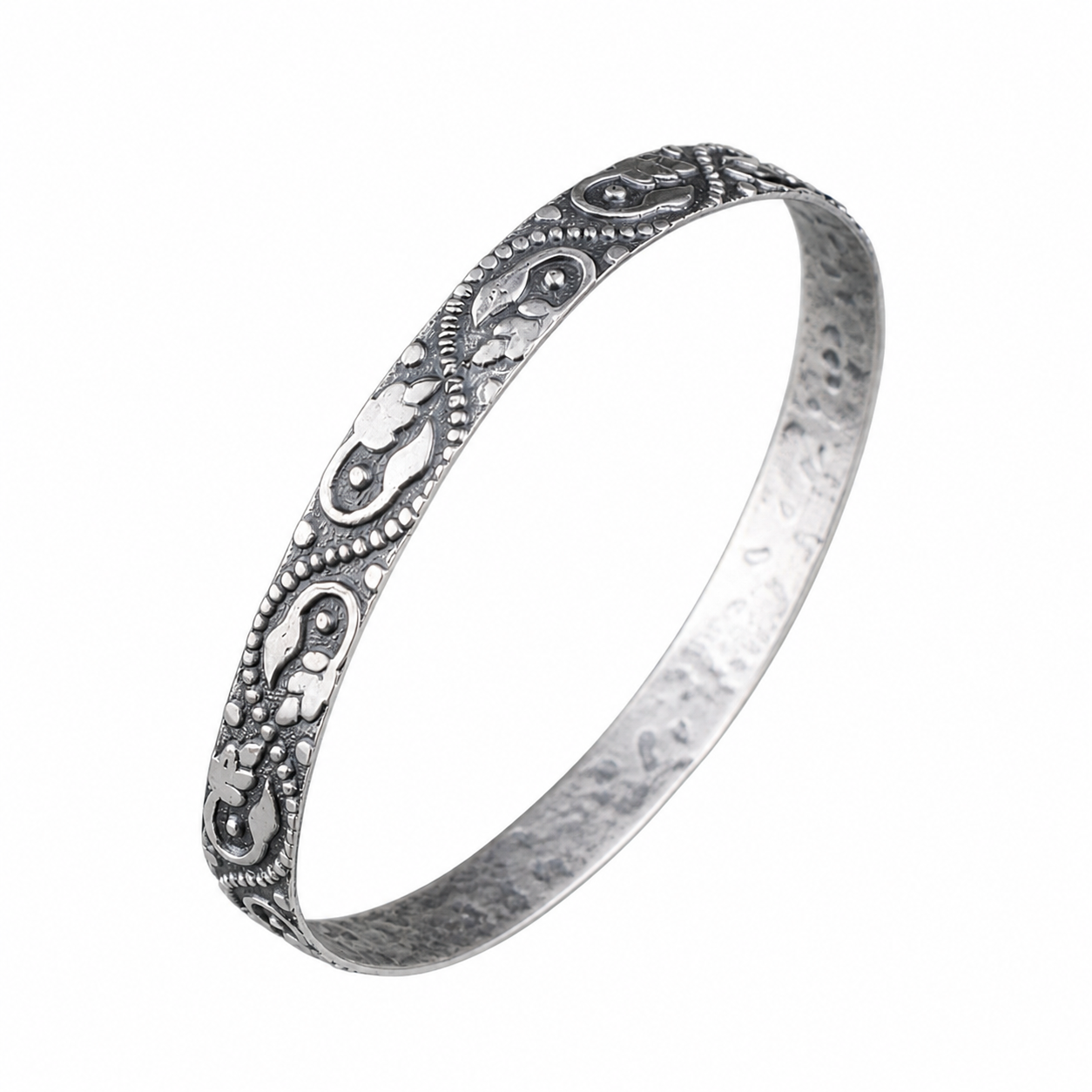Silver Single Nakshi Bangle
