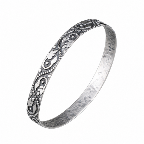 Silver Single Nakshi Bangle
