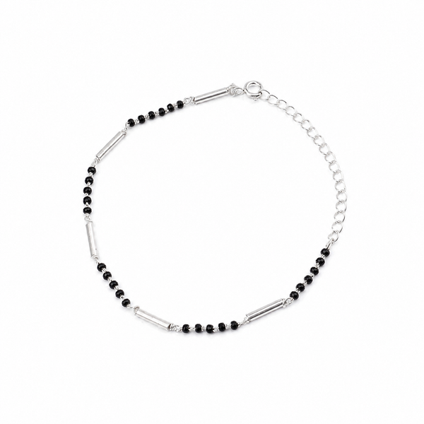 Silver Spinel Pipe Mangalsutra Bracelet