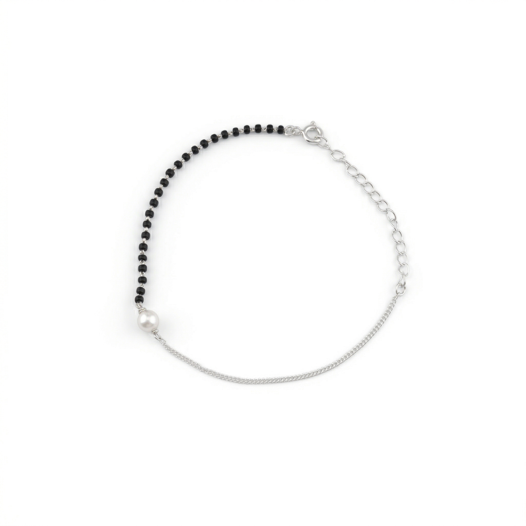 Silver Pearl Mangalsutra Bracelet