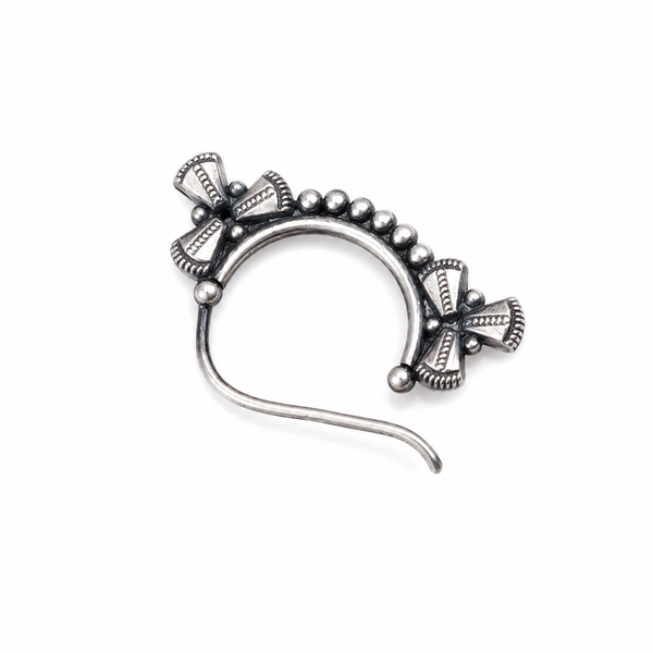Silver Pinwheel Nath (Left, Pierced)