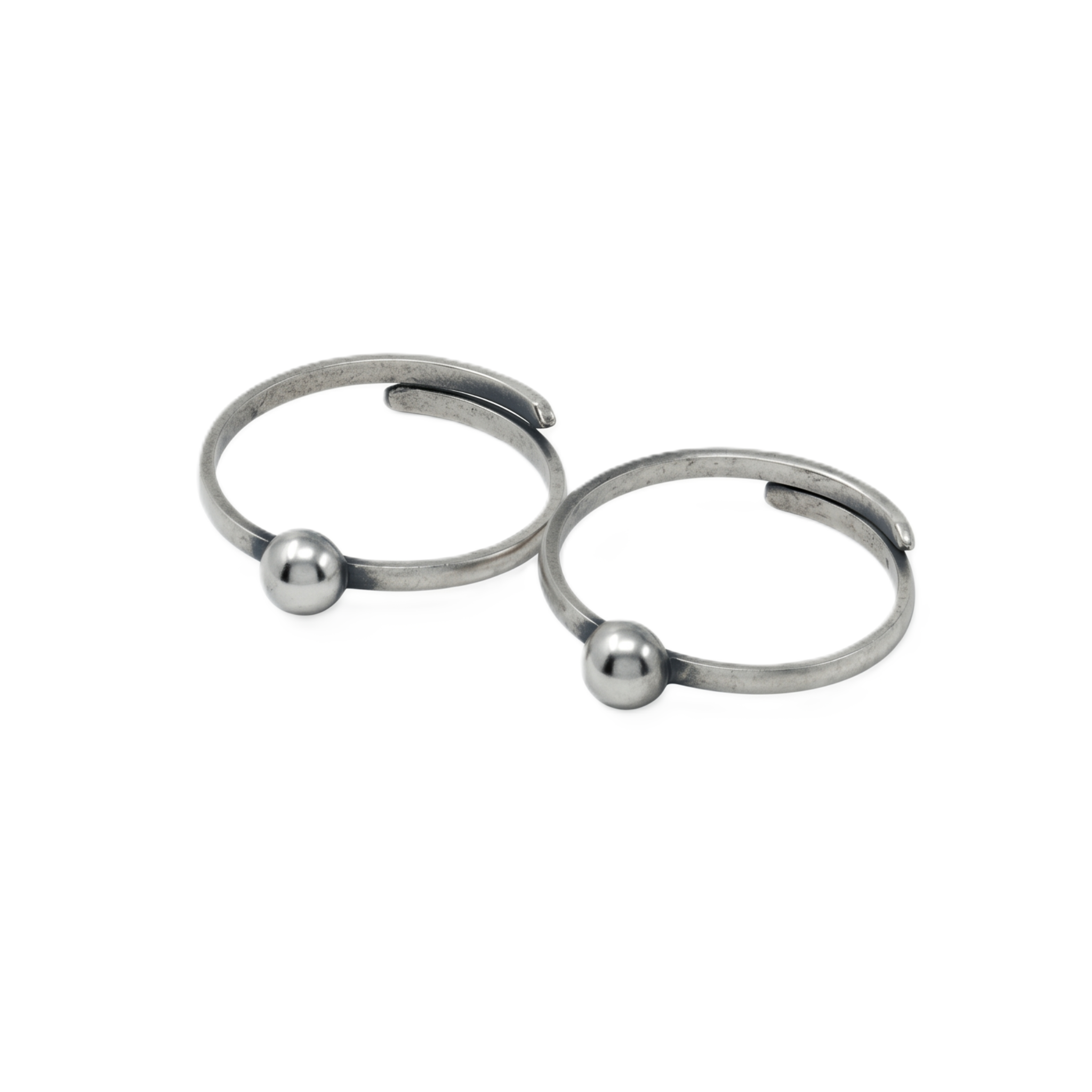 Tiny Silver Adjustable Toe ring (Dome)