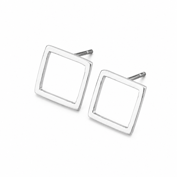 Tiny Silver Square Studs | 92.5 Silver