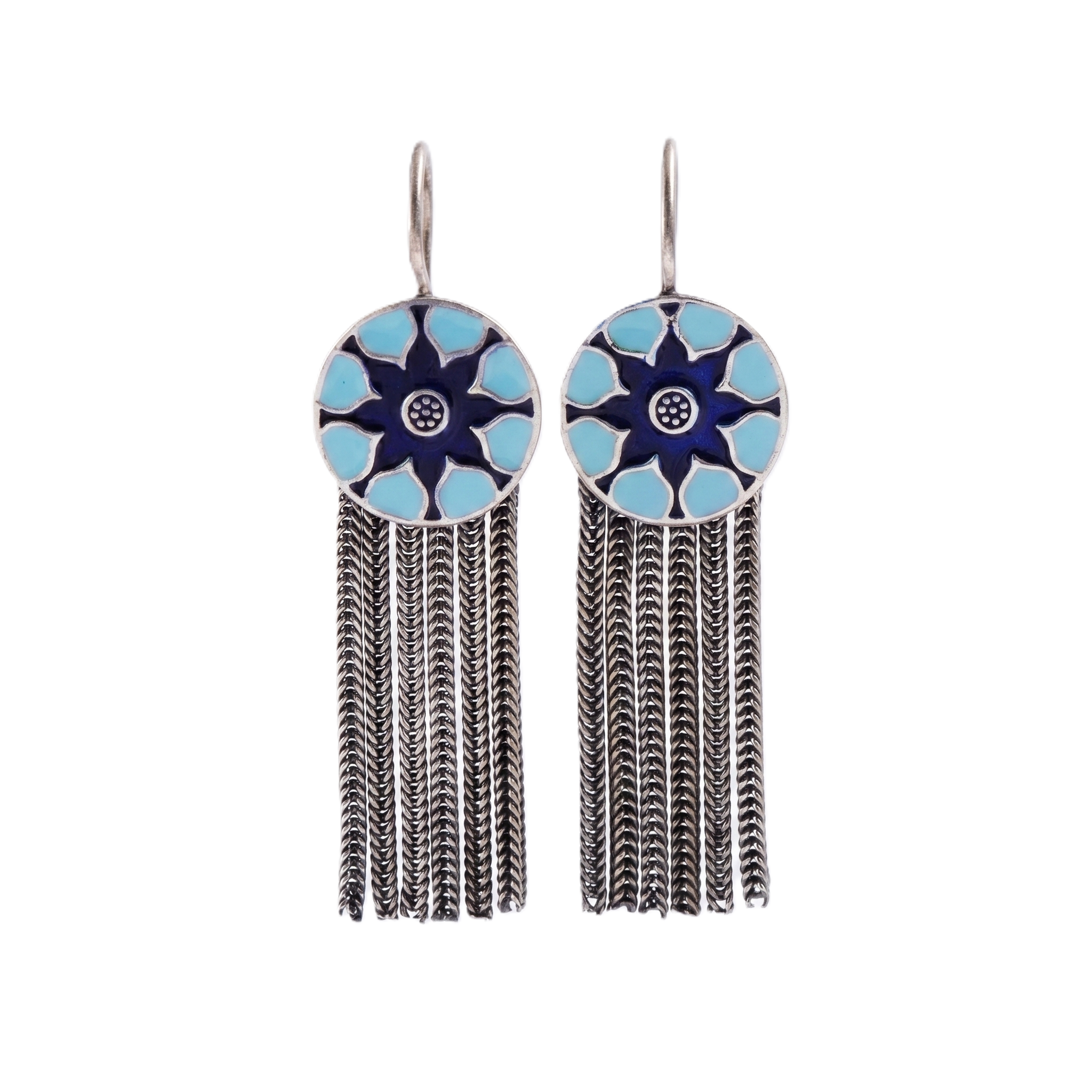 Turkish Meena Earrings - Blue