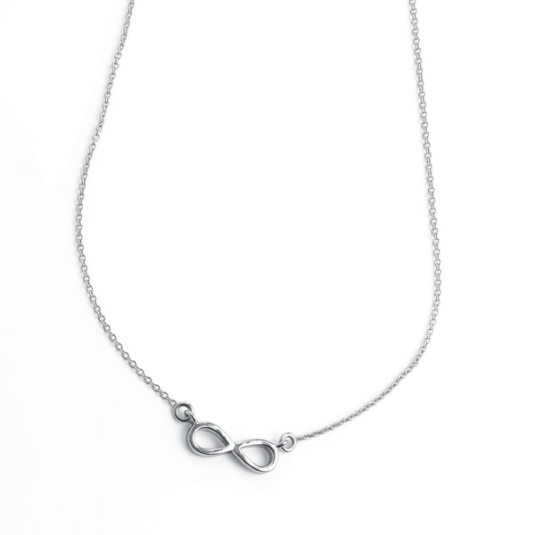 Silver necklace with infinity pendant in jewelry category