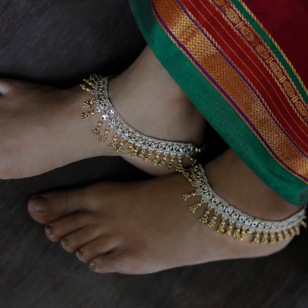 Silver Anklet Painjan Payal Sterling Silver Jewelry