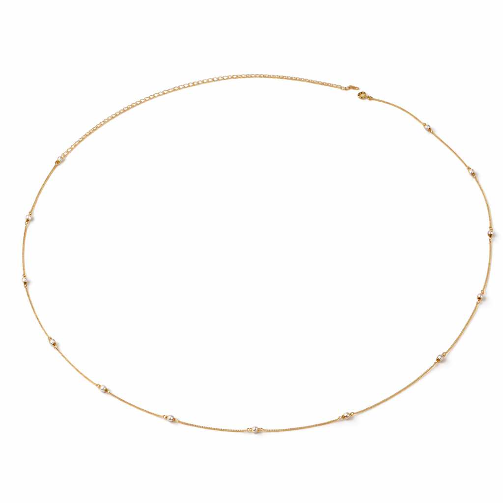 Waist chain / Kamar bandh : Classic Pearl Chain | Gold plated