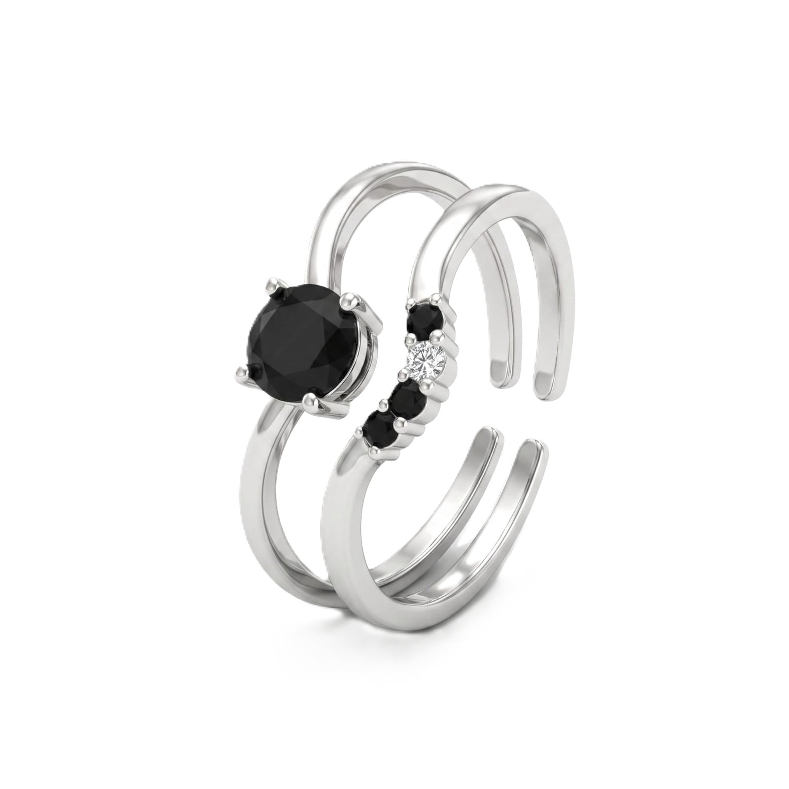 Chevron Mangalsutra Stackable Ring