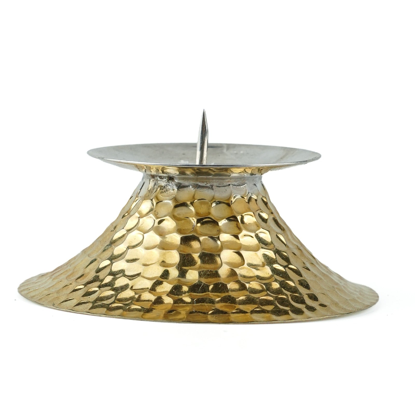 Silver Candle Stand | 22K Gold-Plated