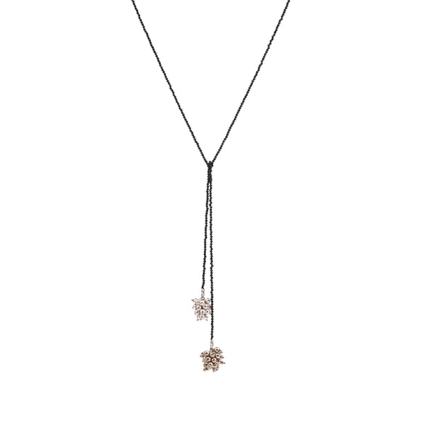 Yin Yang Self-Style Mangalsutra with pearls and silver beads