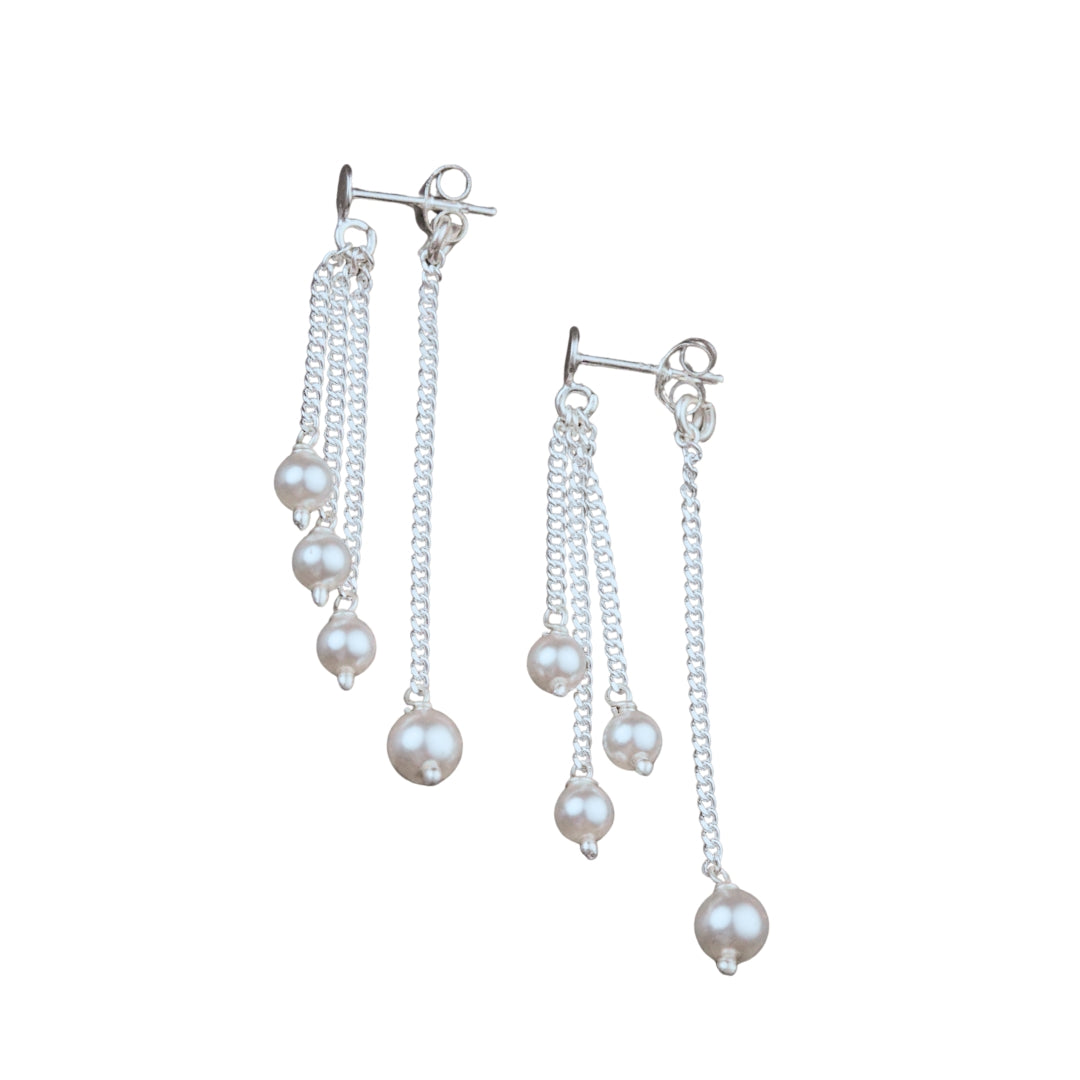 Pearl Trinkets : Layered dangler. Minimal , everyday wear design