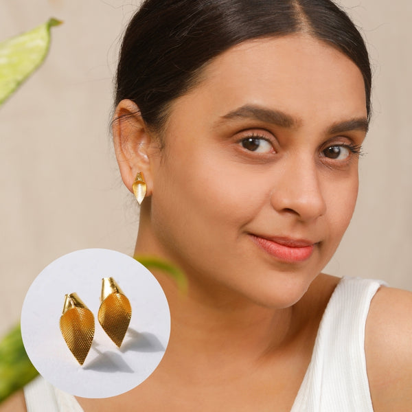 Alice-  Fold Earring |  92.5 Silver | 22K Gold Plated