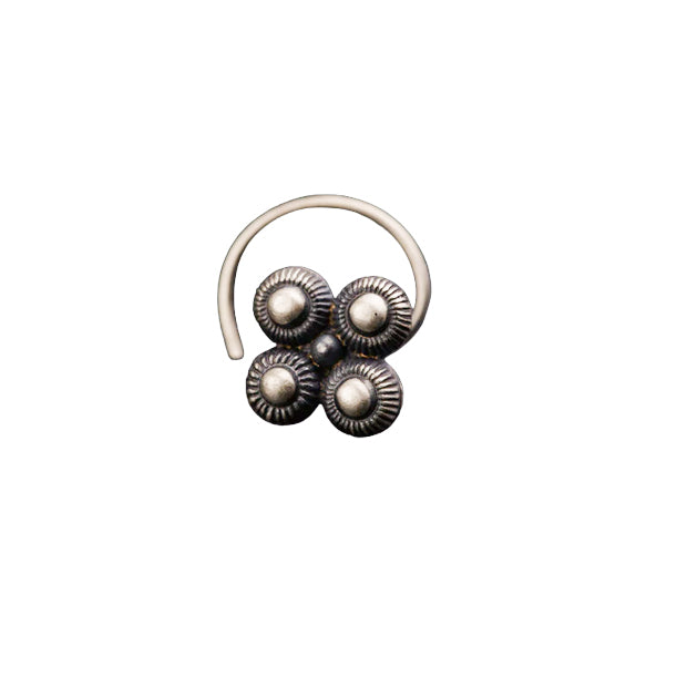 Handmade Silver 4 Dots Nosepin (Pierced)