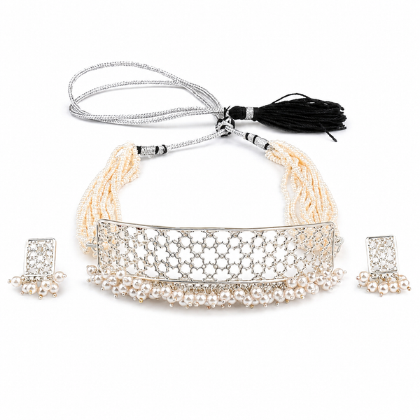 Pearl Jharoka Nakshi Choker Set (Made to Order)