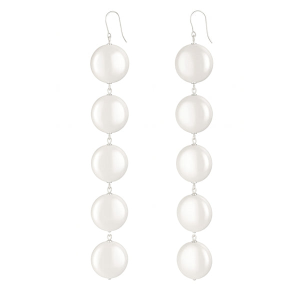 Elegant pearl earrings with silver hooks