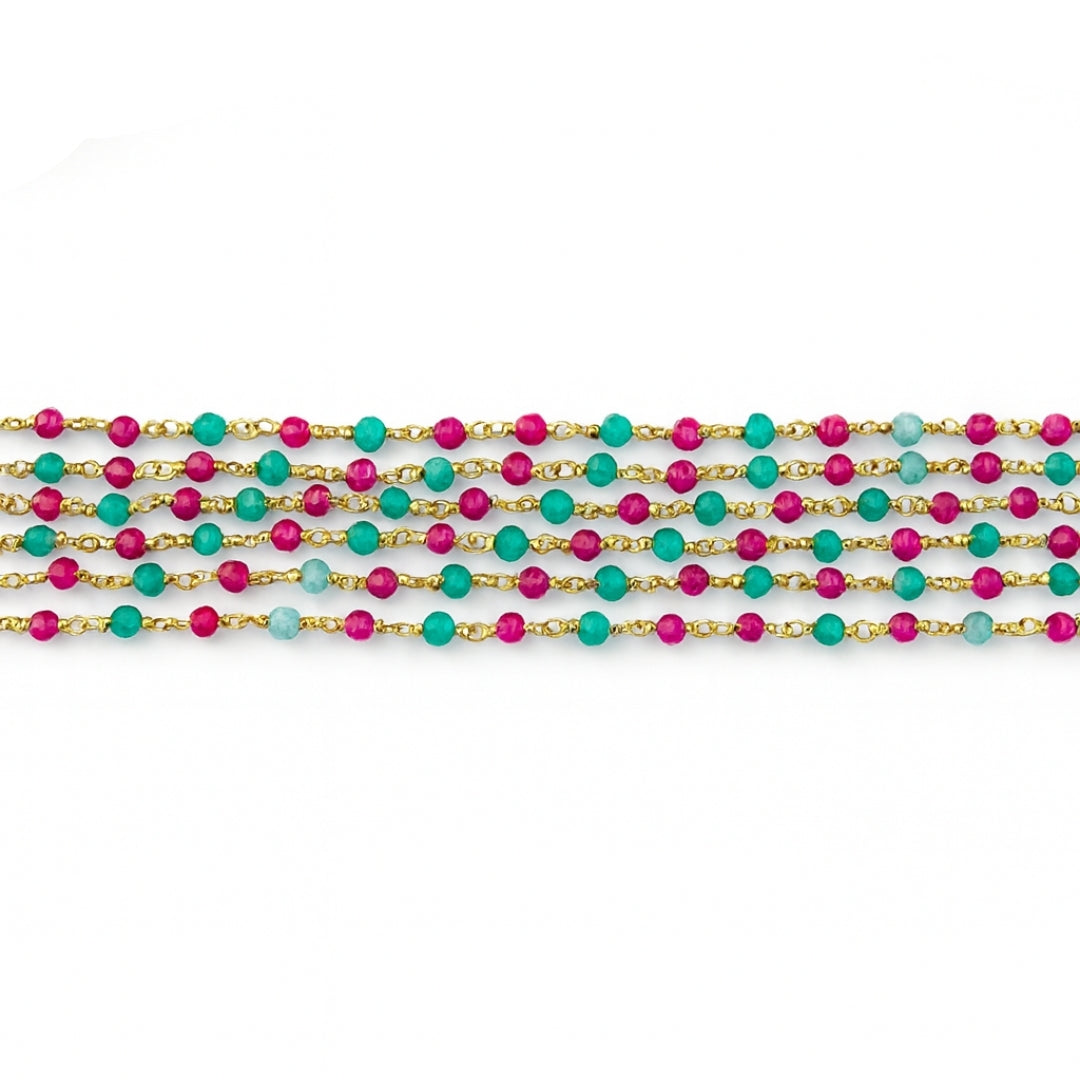 Luxe Choker - Green Onyx with Ruby