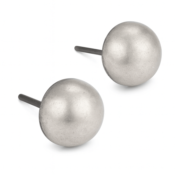 Small dome earrings in 92.5 sterling silver