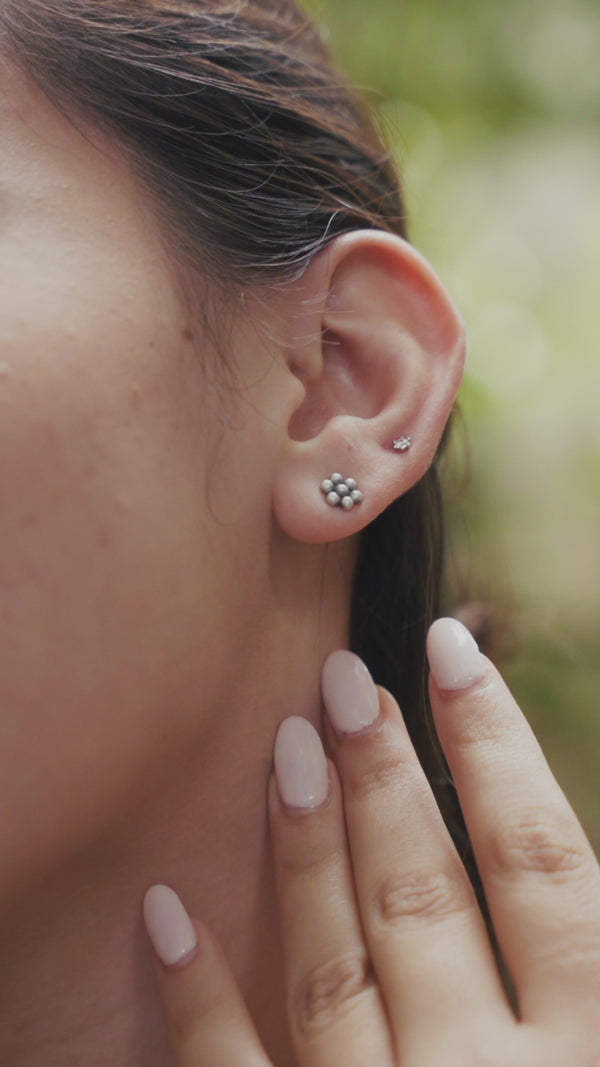 Itihaas Kudi Tiny Stud Earrings for Second Piercing