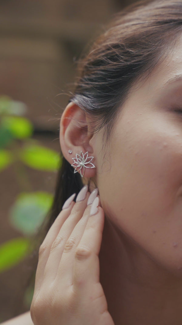 lotus earrings for daily wear