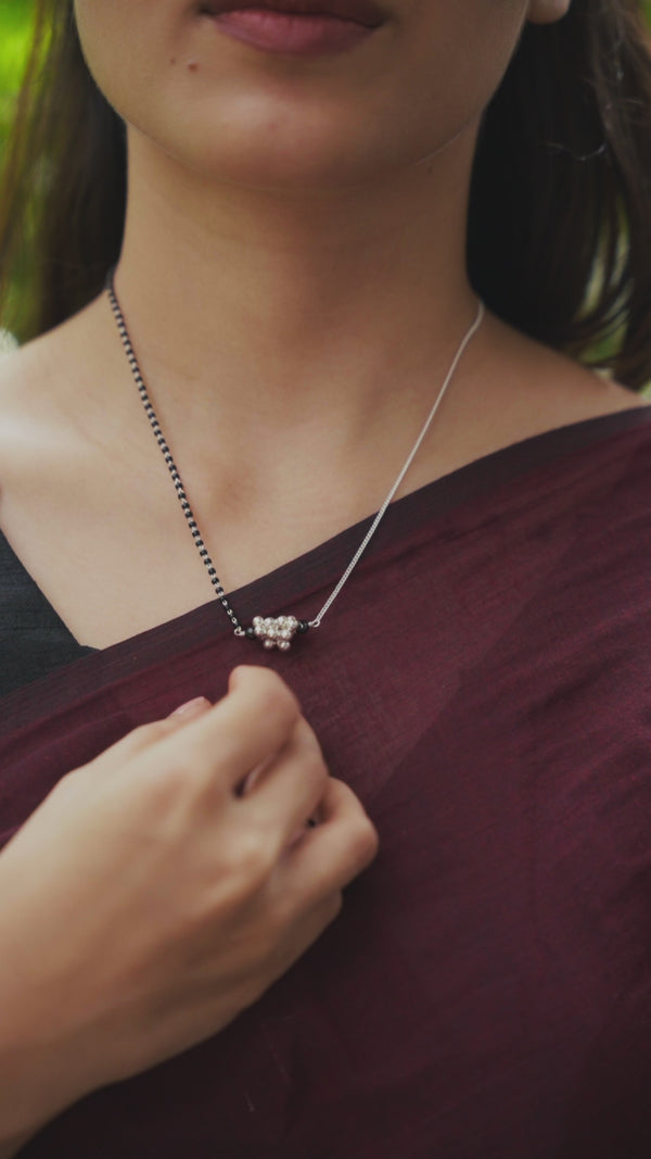 Half & Half: Silver Bead Mangalsutra