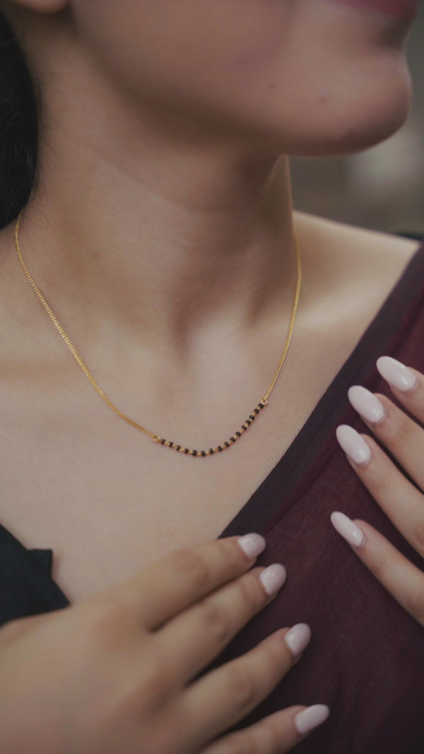 Classic Chain Mangalsutra | 22K Gold Plated | 92.5 Silver