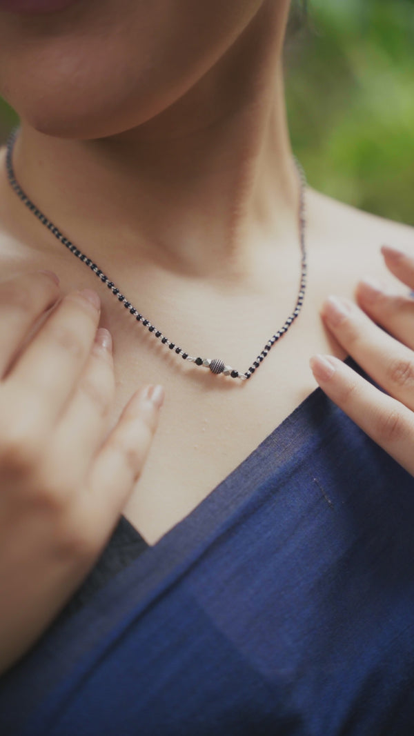 Handmade Silver Bead Mangalsutra